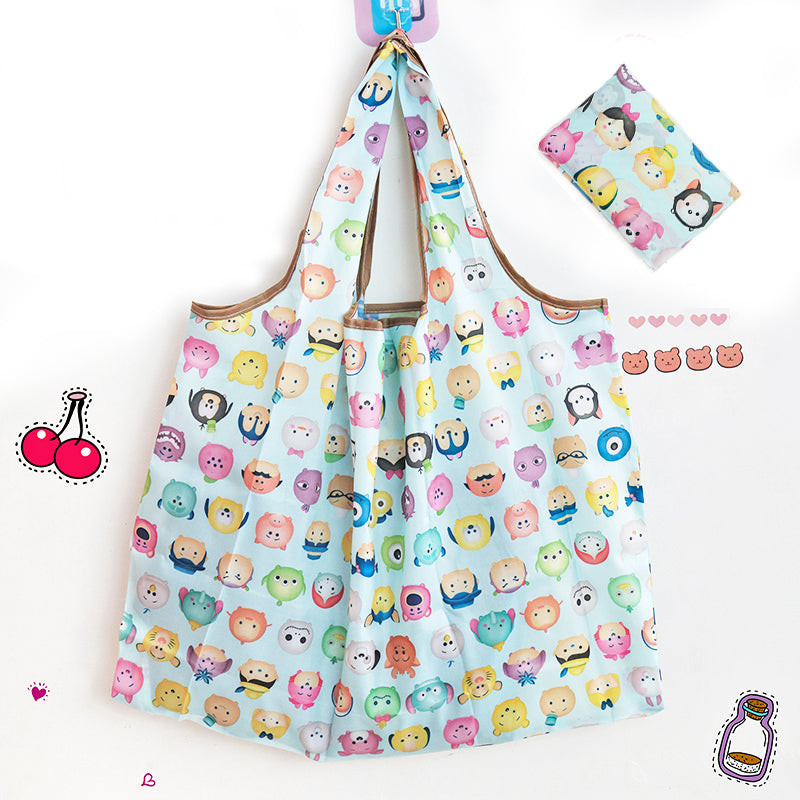 Bolsa ecológica / bolsa de reciclaje diseñada con dibujos animados (reutilizable)