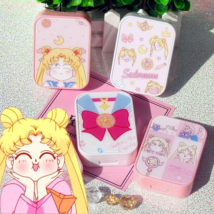 Adorable kit de estuche para lentes de contacto Sailor Moon (x2 estuches para lentes)