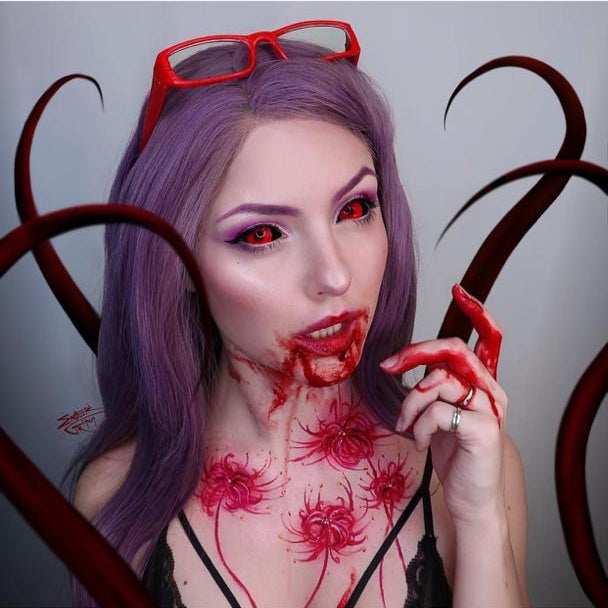 Sclera Red Black Ghoul V2 - Ohmykitty Online Store