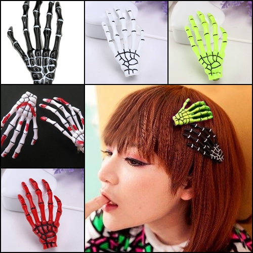 Harajuku Skeleton Hand Hair Clips (1 Piece) - Ohmykitty Online Store
