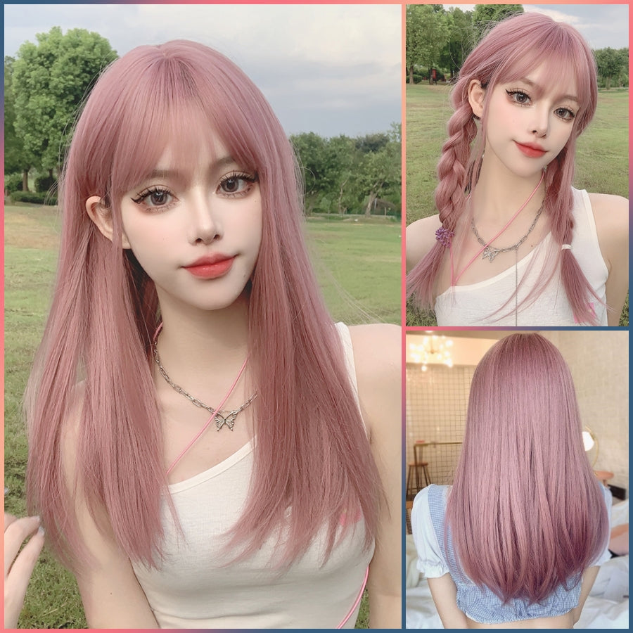 Claire (pelo liso rosa lolita de 52 cm) - Peluca lolita