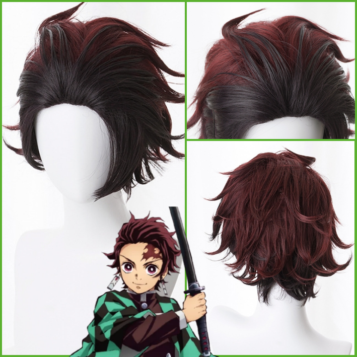 DEMON SLAYER KIMETSU no Yaiba Kanroji Mitsuri perruque perruque cosplay DEMON SLAYER KIMETSU no Yaiba Kanroji Mitsuri perruque perruque cosplay