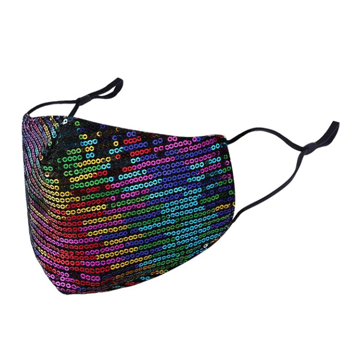 Mascarilla facial de algodón con lentejuelas suaves (lavable y reutilizable)