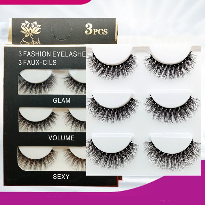 Pestañas superiores voluminizadoras 3D (3 pares) Tipo Y13