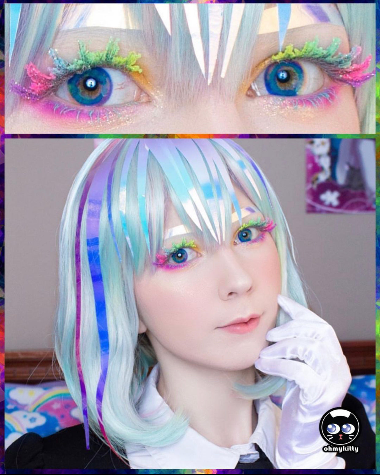 Azul arcoiris tropical