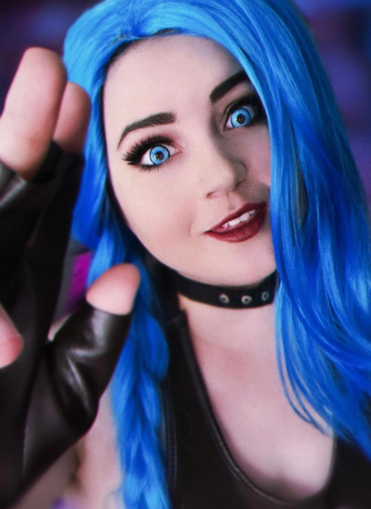 platonic aqua blue cosplay contacts 15mm closeup 1