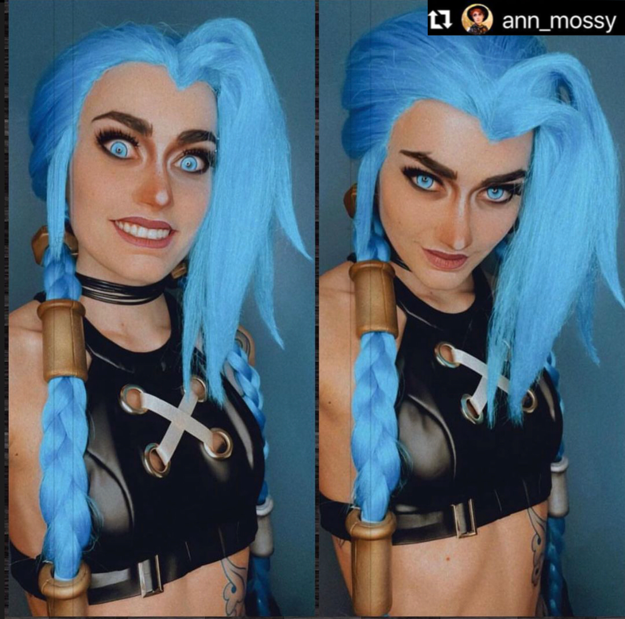 platonic aqua blue cosplay contacts cosplayer