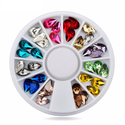 12 Colors Nail Art Rhinestones (WaterDrop Shape) - Ohmykitty Online Store