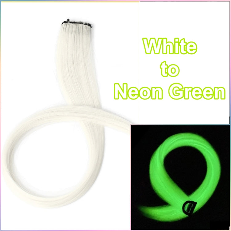 Glow in the Dark Color Clip-On Hair Strand (7 colors available)