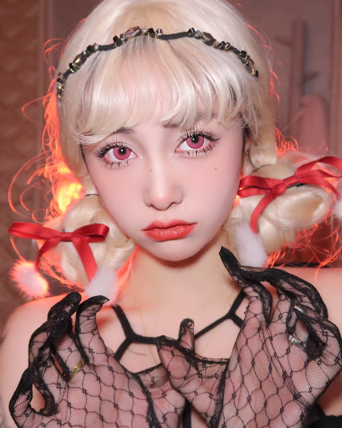 Intense Pop Rose Pink Red Cosplay & Lolita Contacts Lenses