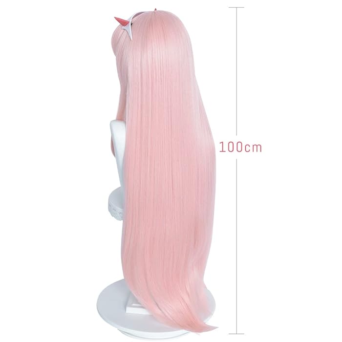 DARLING in the FRANXX 02  Zero Two with horns Cosplay Hair Wig