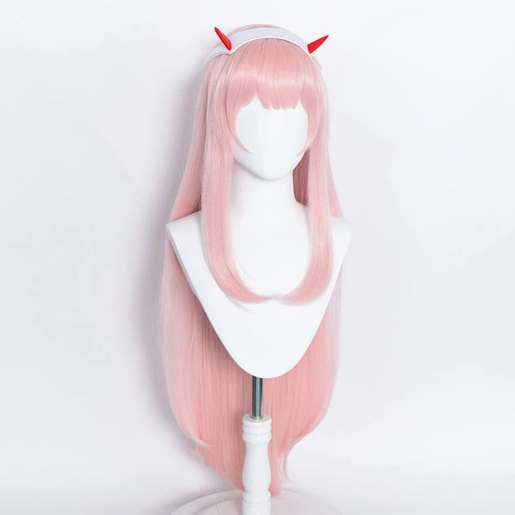 DARLING in the FRANXX 02  Zero Two with horns Cosplay Hair Wig