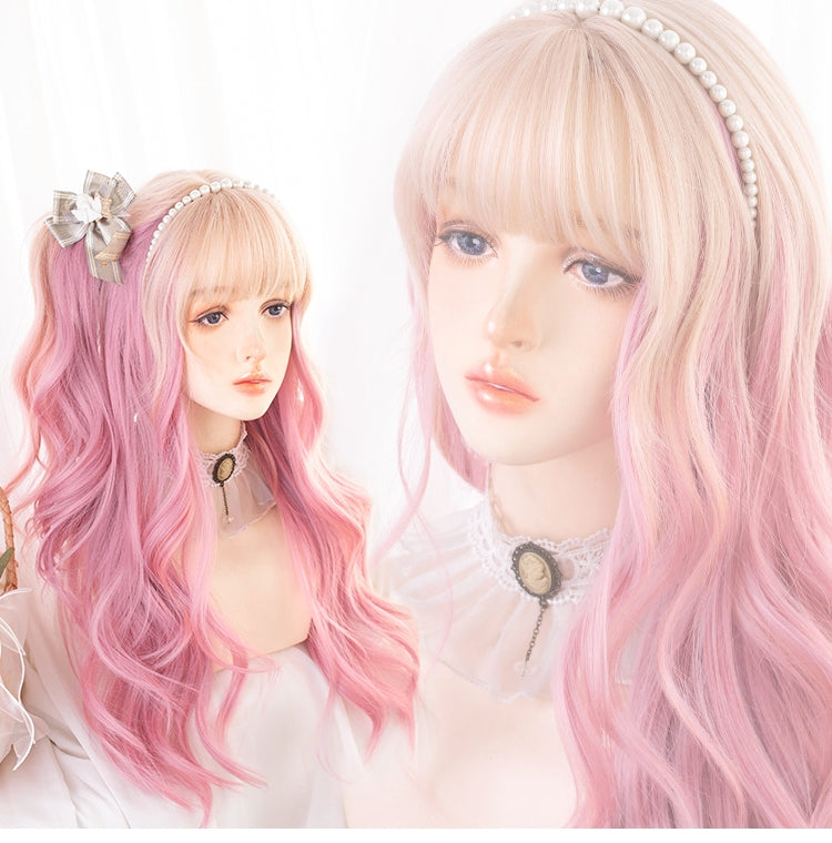 Sweetie Blush Long Wavy Pink Ombre - Lolita Wig