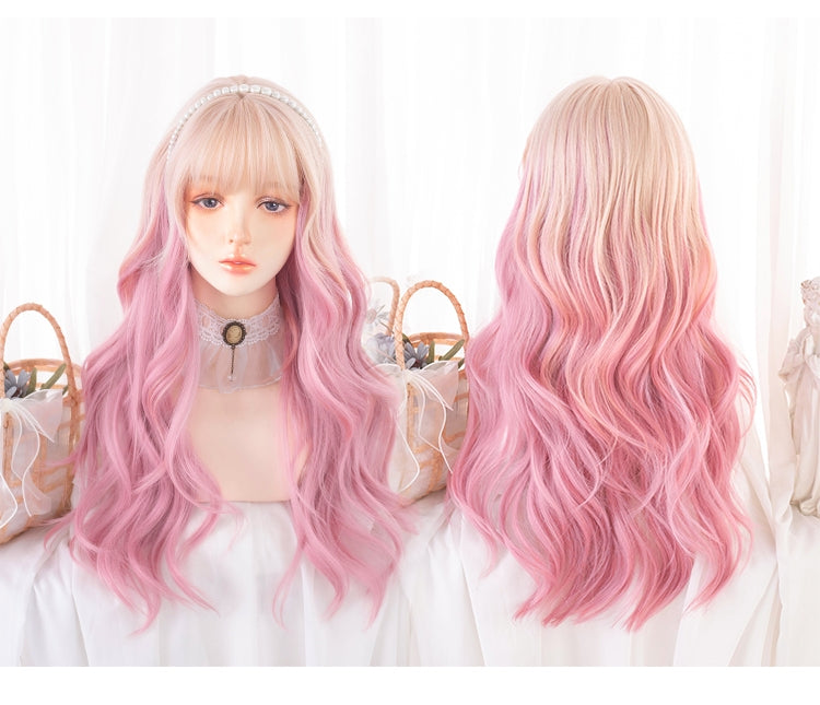 Sweetie Blush Long Wavy Pink Ombre - Lolita Wig