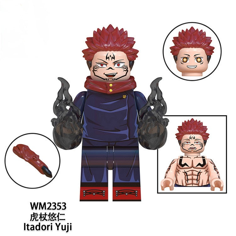 Jujutsu Kaisen Anime Gojo Saturo Yuji Itadori Nobara Lego Minifigure