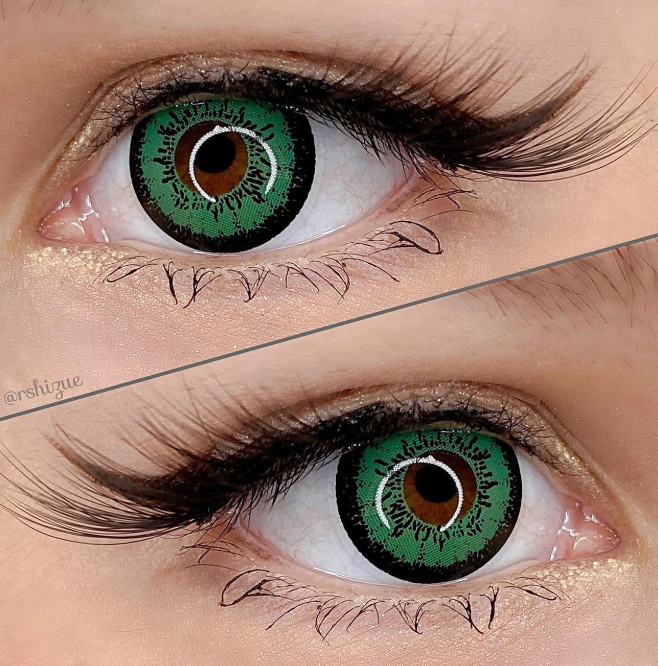 Dollyeye Green Cosplay Contact Lenses | Bright Green 14.2mm Full