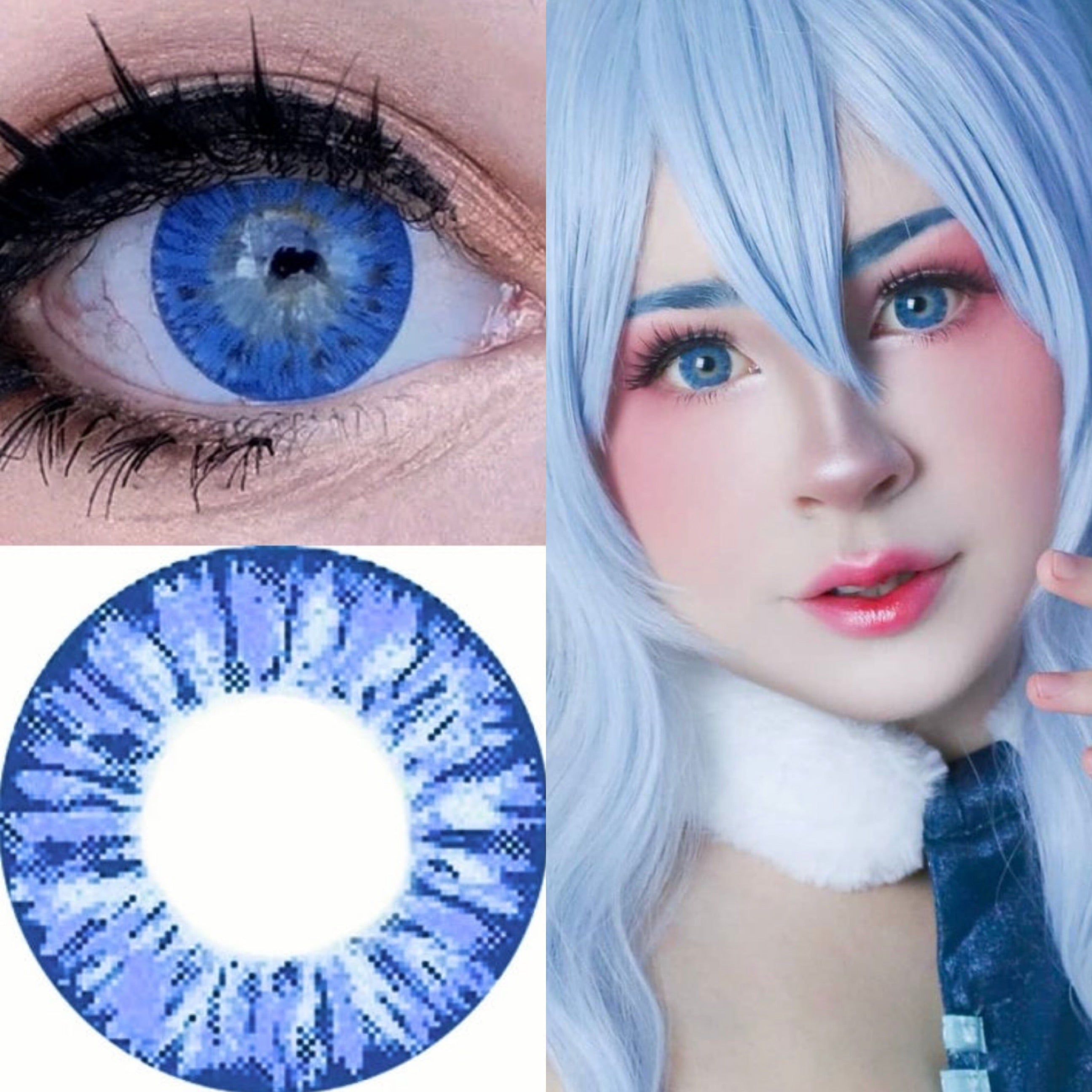 ojos estrellados azul 