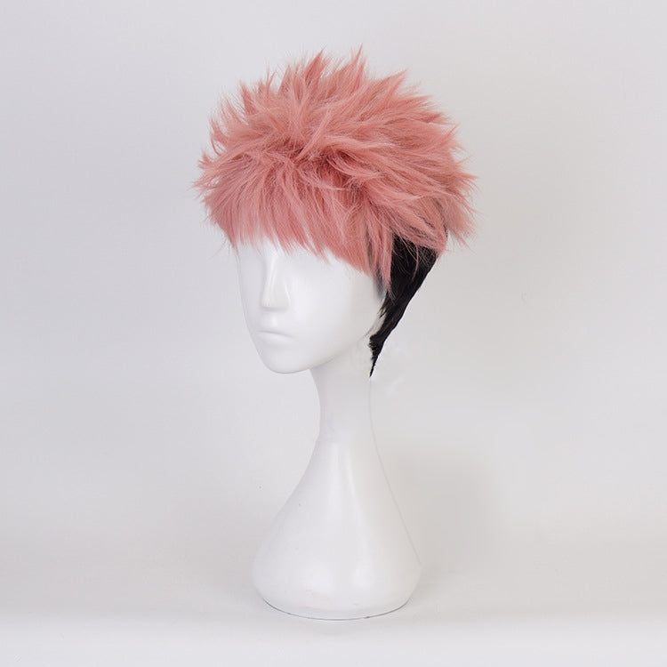 Jujutsu- Itadori Yuji Pink Heat Resistant Short Hair Cosplay Wig