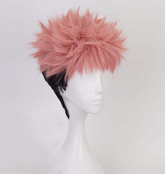 Jujutsu- Itadori Yuji Pink Heat Resistant Short Hair Cosplay Wig