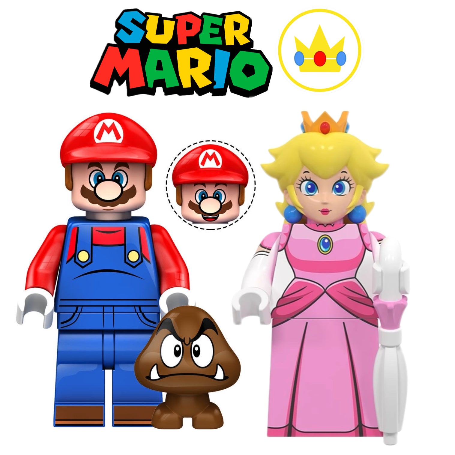 Super Mario & Princess Peach Lego Mini Figure