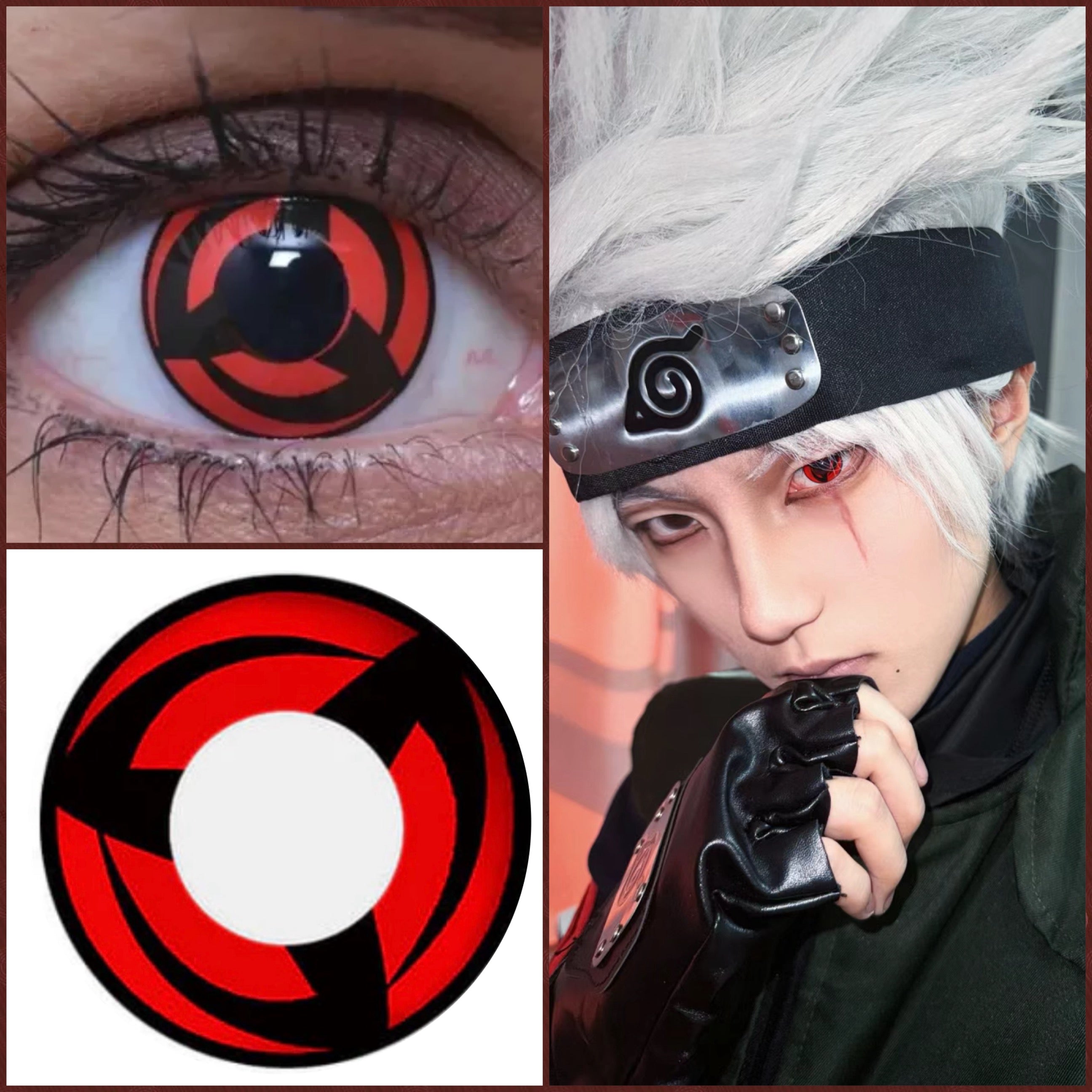 Kakashi Sharingan Cosplay Contacts