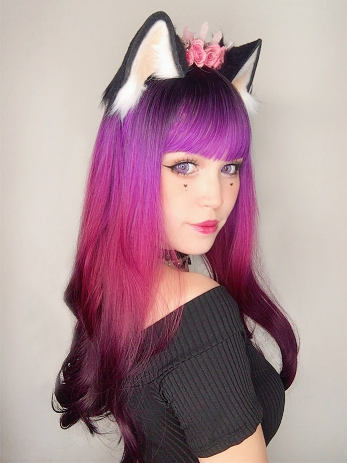 Yumeko Jabami Cosplay Perücke – 100 Cm Schwarzes Glattes Kunsthaar | Hitzebeständig, Verstellbare Größe