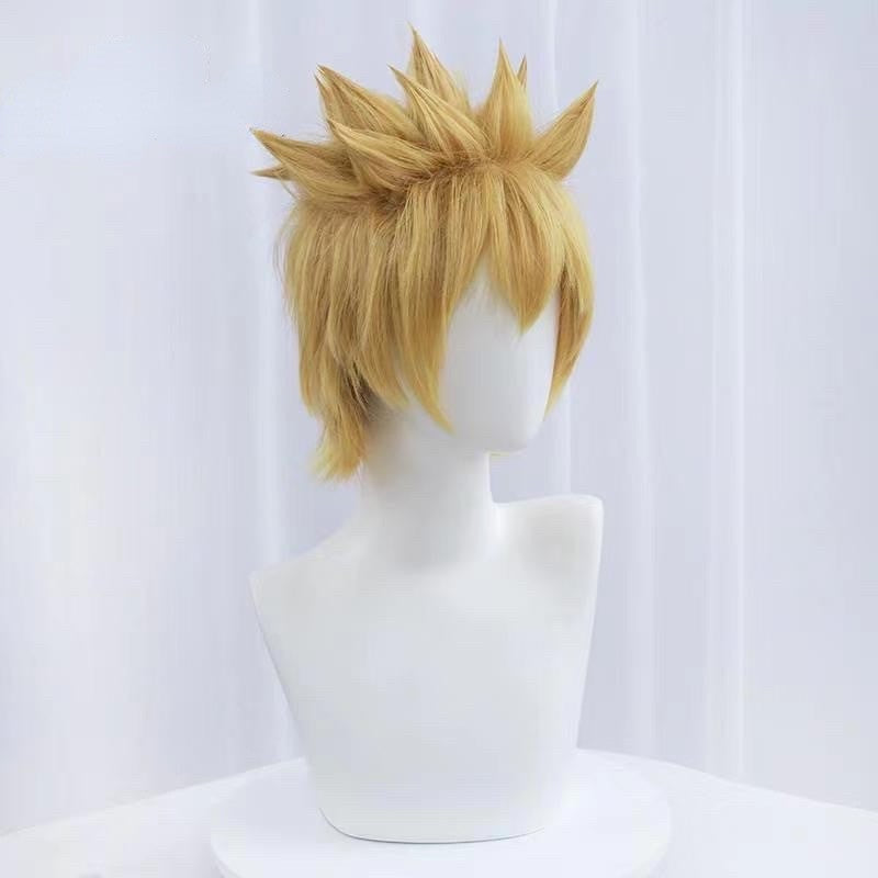 Naruto Boruto Uzumaki Wig and Headband Leaf Village Logo Cosplay Hair Wig