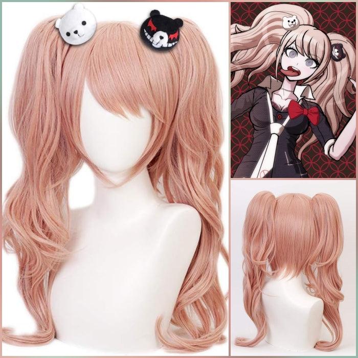 Danganronpa - Junko Enoshima (incluye pinzas para el cabello) - Peluca de cosplay 