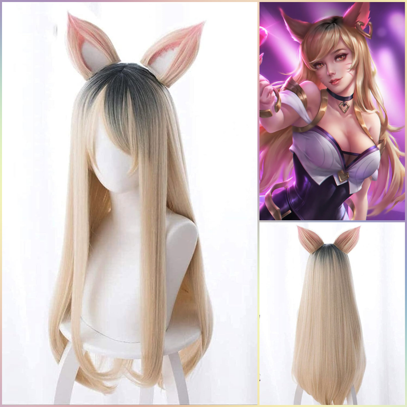 K/DA League of Legends - Ahri - Cosplay Wig (Includes Ears)