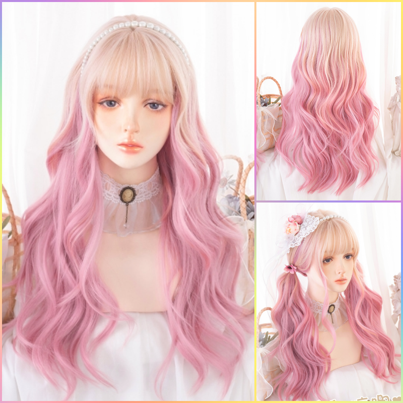 Sweetie Blush Long Wavy Pink Ombre - Lolita Wig