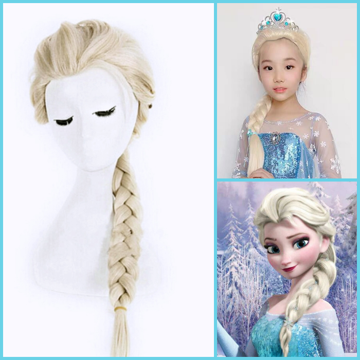 Frozen Princess Elsa Premium Children Cosplay Hair Wig