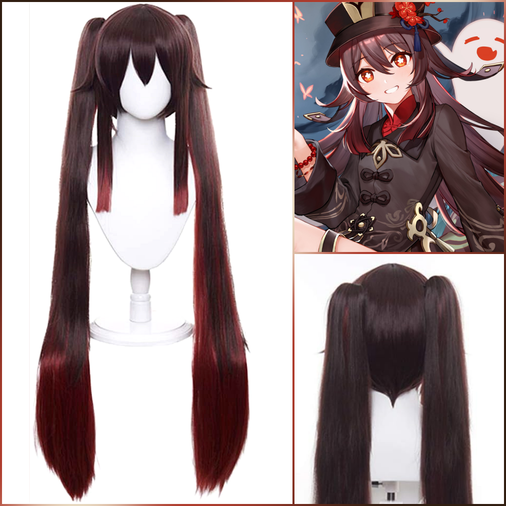 Genshin Impact - Peluca de pelo de cosplay premium Hu Tao 