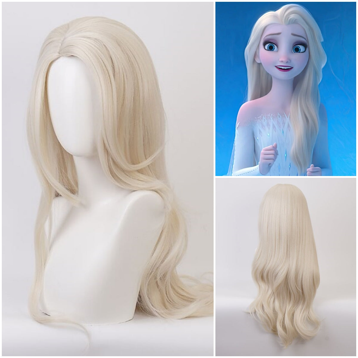 Frozen Princess Elsa Premium Adult Blonde Cosplay Hair Wig