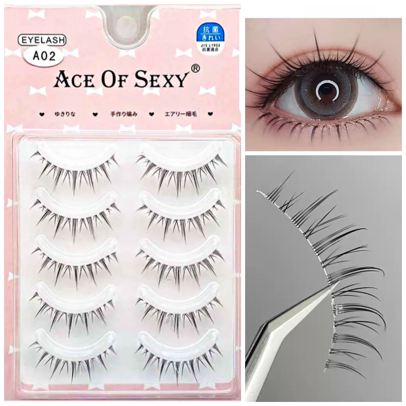 Japan Best seller 3D False eyelashes 5 Pairs (Natural)