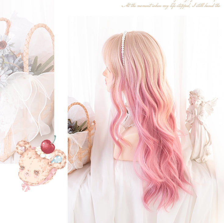 Sweetie Blush Long Wavy Pink Ombre - Lolita Wig