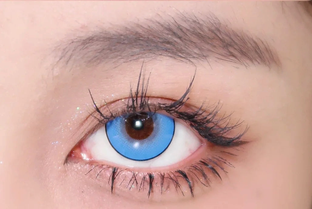 Intense Pop Blue Cosplay Contacts | 14.5mm Opaque Blue Lenses