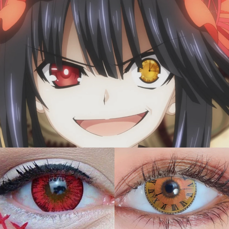 Kurumi Tokisaki Cosplay Contacts (Red and Clock Eye)