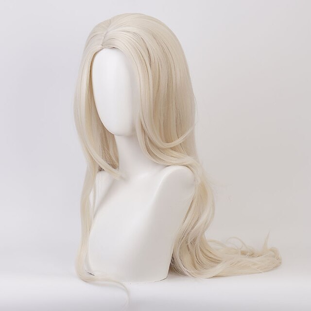 Peluca de pelo de cosplay rubia adulta premium Elsa princesa congelada