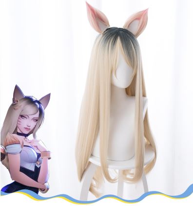 K/DA League of Legends - Ahri - Cosplay Wig (Includes Ears) - Ohmykitty Online Store