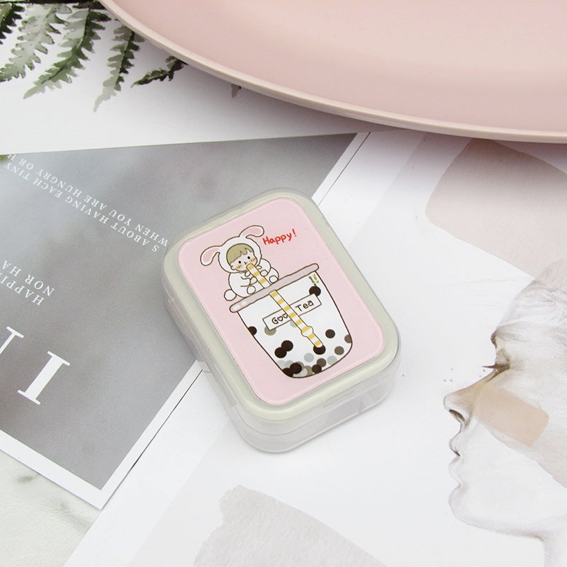 Pocket Size Bubble Milk Tea Contact Lens Case Kit