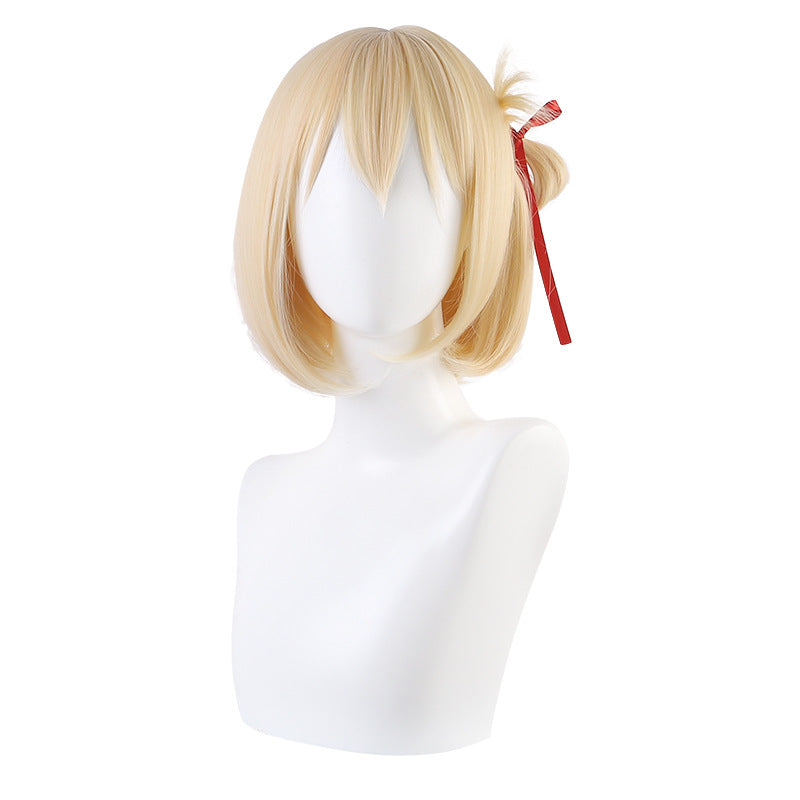 Lycoris Recoil- Nishikigi Chisato Cosplay Wig (include Red Ribbon)