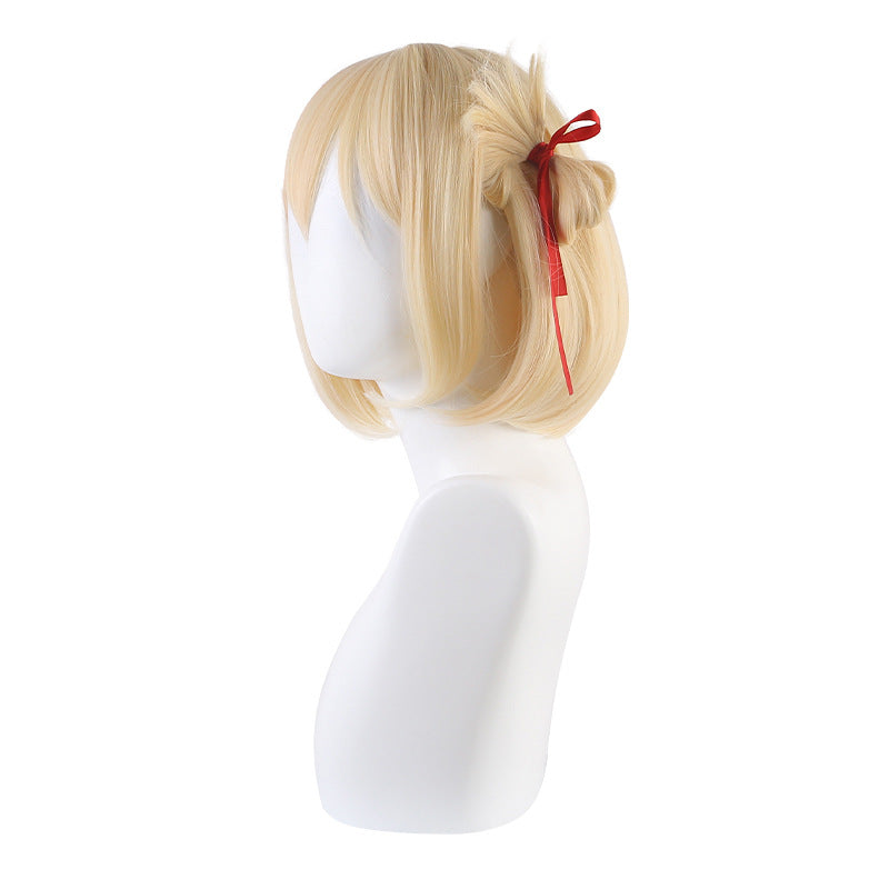 Lycoris Recoil- Nishikigi Chisato Cosplay Wig (include Red Ribbon)