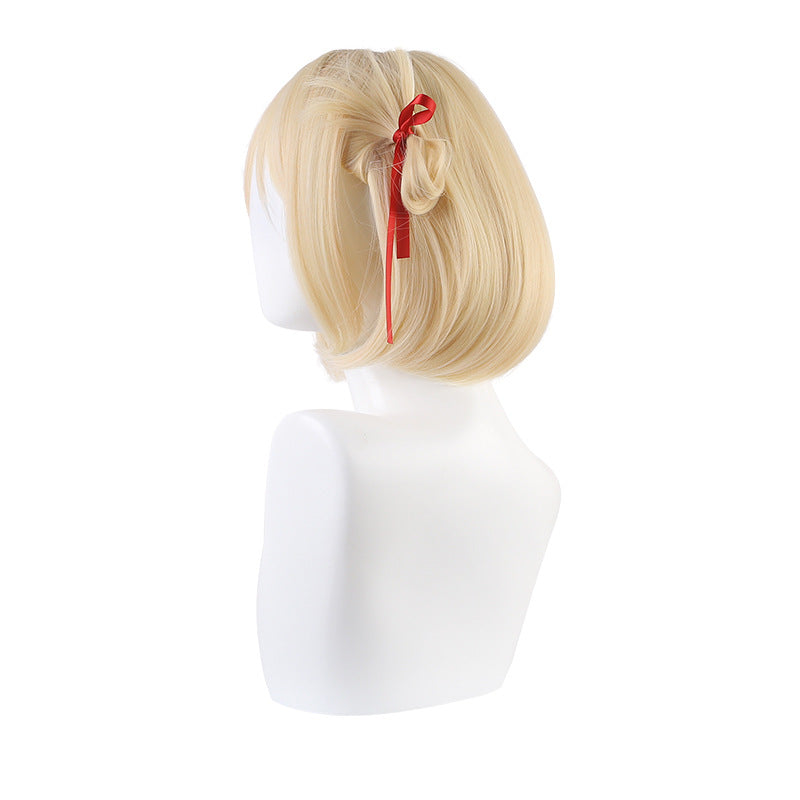 Lycoris Recoil- Nishikigi Chisato Cosplay Wig (include Red Ribbon)