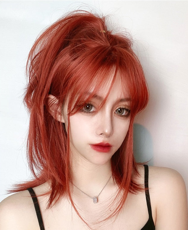 Jeanne (40cm Sunset Red Shoulder Length Straight Hair) - Natural Wig