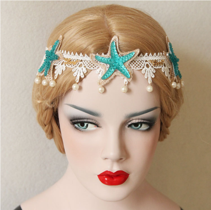 Premium Mermaid Starfish Headband (adjustable) - Ohmykitty Online Store