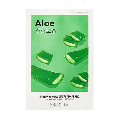 [Missha] Airy Fit Sheet Mask (Aloe)  x 1pc - Ohmykitty Online Store