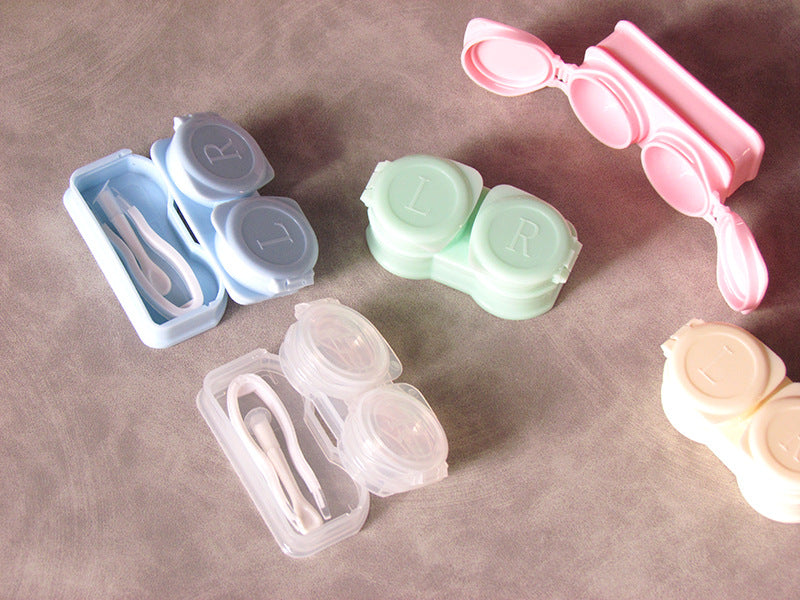 Handy Macaron Color Contact Lens Case + Lens Applicator