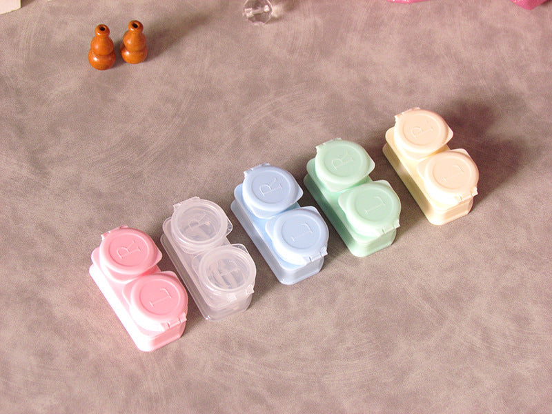 Handy Macaron Color Contact Lens Case + Lens Applicator