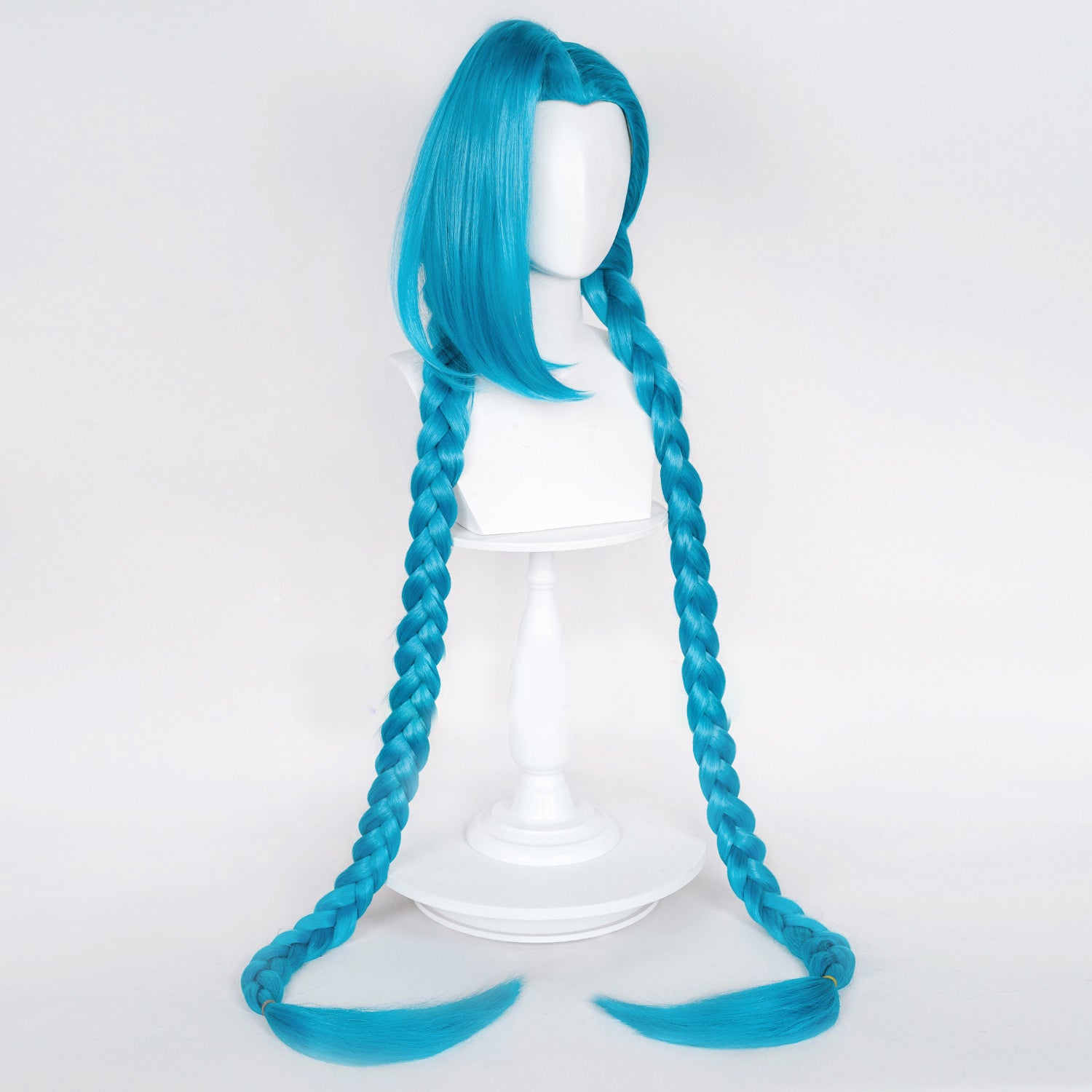 League of Legends - Peluca de pelo premium para cosplay Jinx de 120 cm 