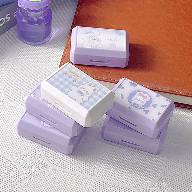 Kit de estuche para lentes de contacto Purple Bunny